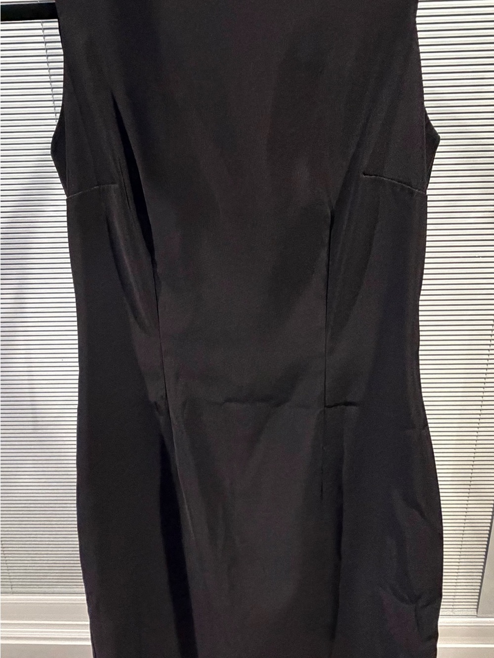 AB Studio Black Sleeveless Midi Sheath Dress